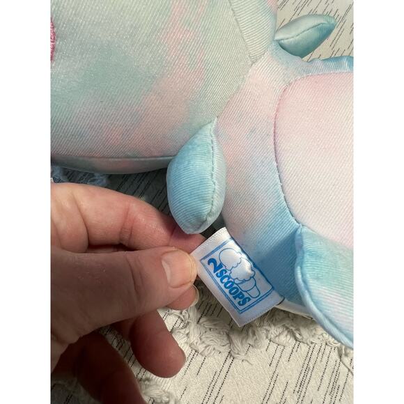 2 Scoops Aqua Axolotl Plush Scented Strawberry 12" Soft Pillow Plush - Picture 4 of 4